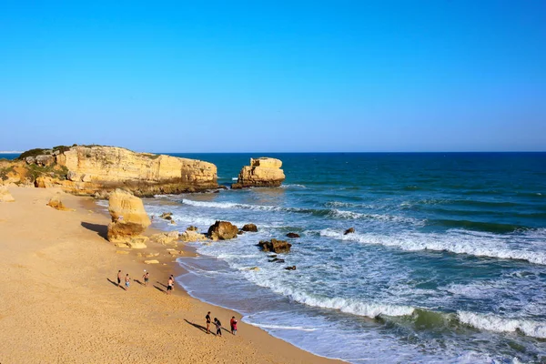 Underbar Utsikt Över Den Vackra Praia Rafael Södra Portugal Människor — Stockfoto