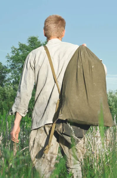 Soldier Large Duffel Herbs — Stock Photo, Image