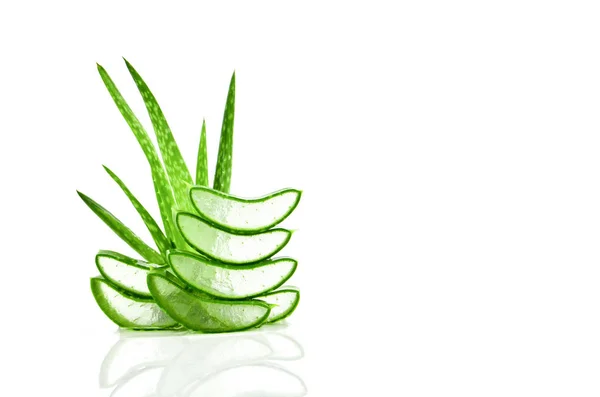 Slice Aloe Vera Aloe Barbadensis Mill Star Cactus Aloe Aloin — Stok Foto