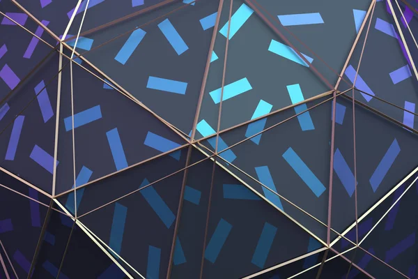 Rendu 3D abstrait de la surface polygonale — Photo