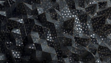 Poligonal yüzey Soyut 3d render