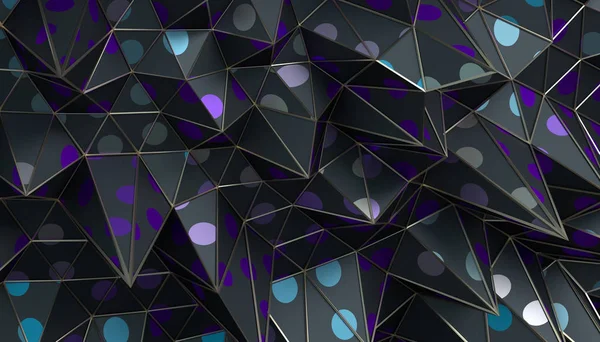 Abstrakta 3d-Rendering av polygona ytan — Stockfoto