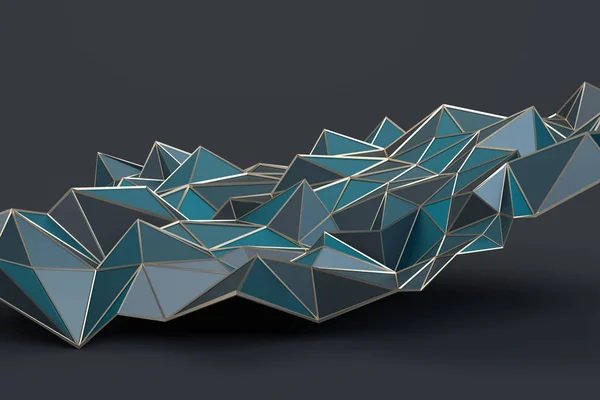 Абстрактная 3D-рендеринг геометрической поверхности — стоковое фото