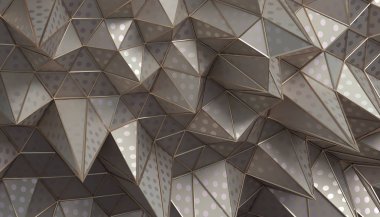 Poligonal yüzey Soyut 3d render