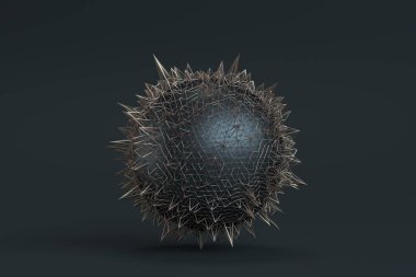 Poligonal küre Soyut 3d render