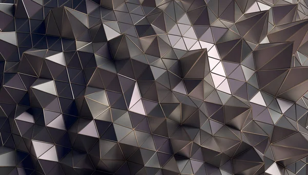 Абстрактне 3D рендеринг багатокутної поверхні — стокове фото
