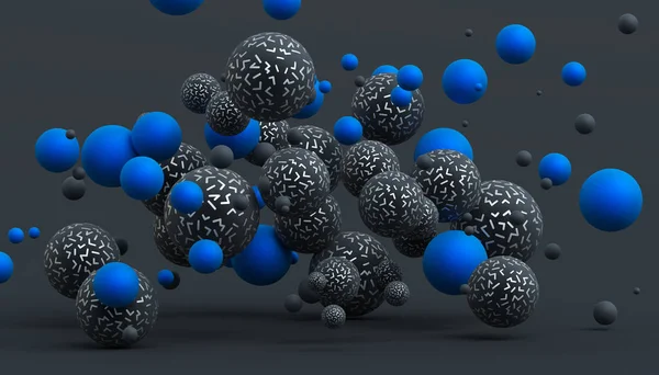 Abstract 3D Rendering of Spheres — Stock Photo, Image