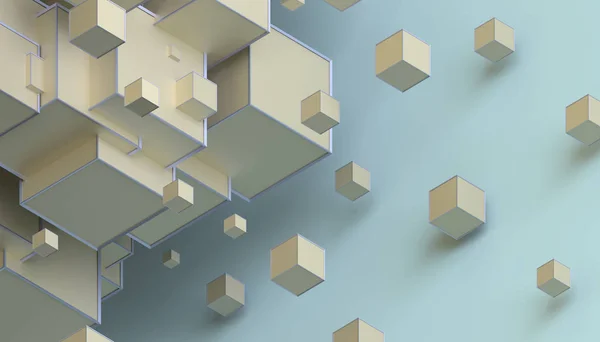 Abstract 3D Rendering of Cubes — Stock Photo, Image