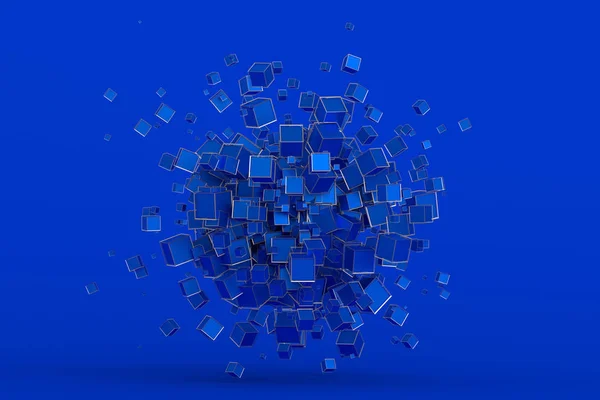 Abstract 3D Rendering of Cubes — Stock Photo, Image