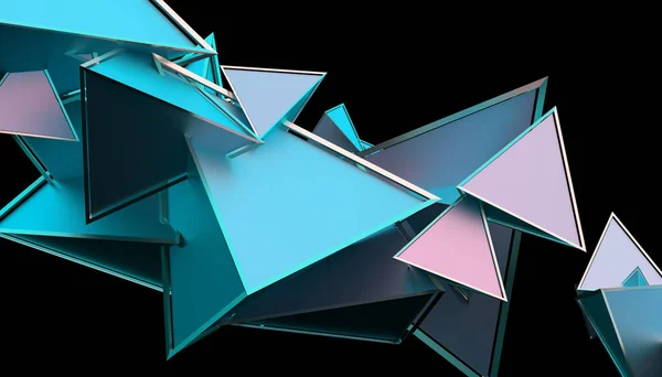 Renderização 3D abstrata de formas geométricas — Fotografia de Stock