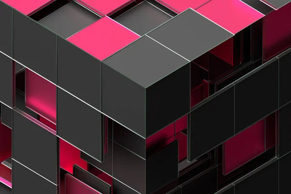 Abstrakt 3D-återgivning av geometriska former — Stockfoto