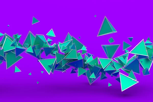 Abstract 3D Rendering of Geometric Shapes — Stock Photo, Image