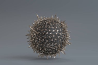 Poligonal küre Soyut 3d render