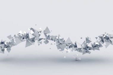 Geometrik şekillerin soyut 3d canlandırması