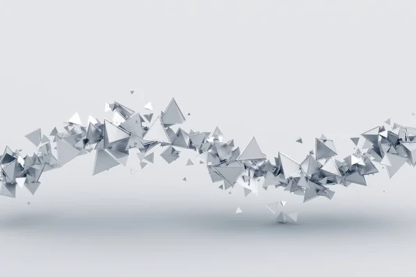 Geometrik şekillerin soyut 3d canlandırması