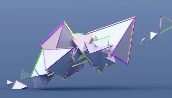 Abstraktes 3D-Rendering geometrischer Formen — Stockfoto