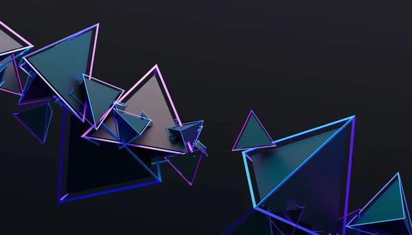 Geometrik şekillerin soyut 3d canlandırması — Stok fotoğraf
