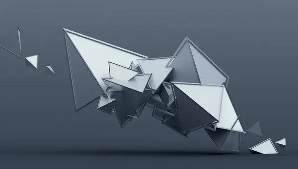 Abstraktní 3D vykreslování geometrických tvarů — Stock fotografie
