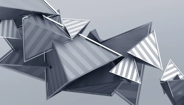 Renderizado 3D abstracto de formas geométricas — Foto de Stock