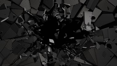 Kırık yüzey soyut 3d render