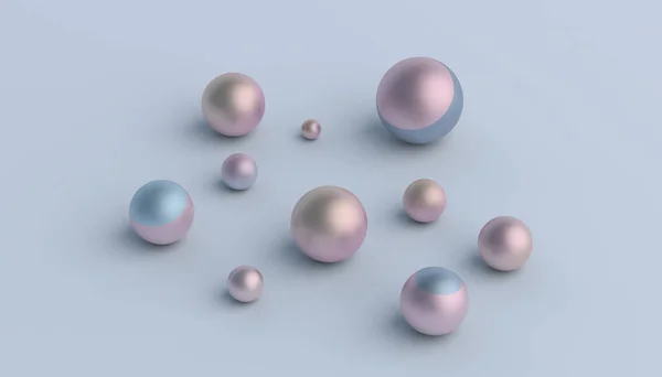 Renderização 3d abstrata de esferas — Fotografia de Stock