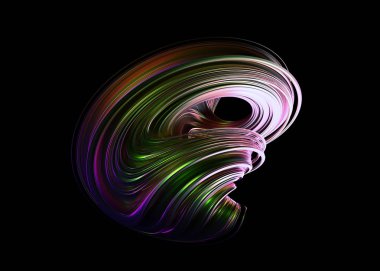 Bükülmüş şeklinin soyut 3d Render