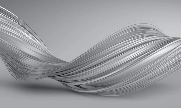 Abstrakcja 3D Render linii skręconych — Zdjęcie stockowe