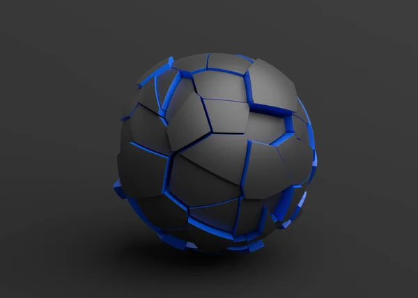 Abstract 3D Render of Cracked Sphere — Stock Photo, Image