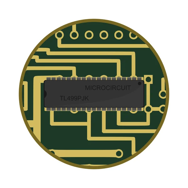 Ikona kreatywnych płaskie microchip — Wektor stockowy
