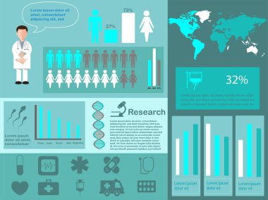 Medica Infographic vektör tasarımı
