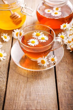 Sağlıklı papatya çayı.