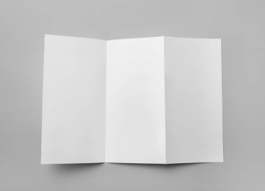 Açık gri arkaplanda kimlik belirleme şablonu. Üst görünüm.