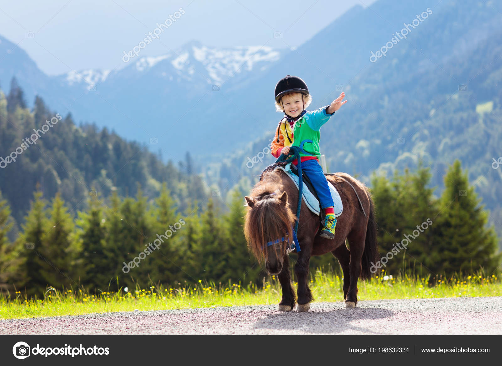 Kids Riding Pony Alps Mountains Family Spring Vacation Horse Ranch Stock Photo by ©FamVeldman 198632334 Kids Riding Pony Alps Mountains Family Spring Vacation Horse Ranch Stock Photo by ©FamVeldman 198632334