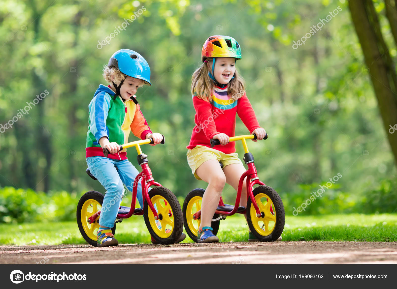 child on balance bike
