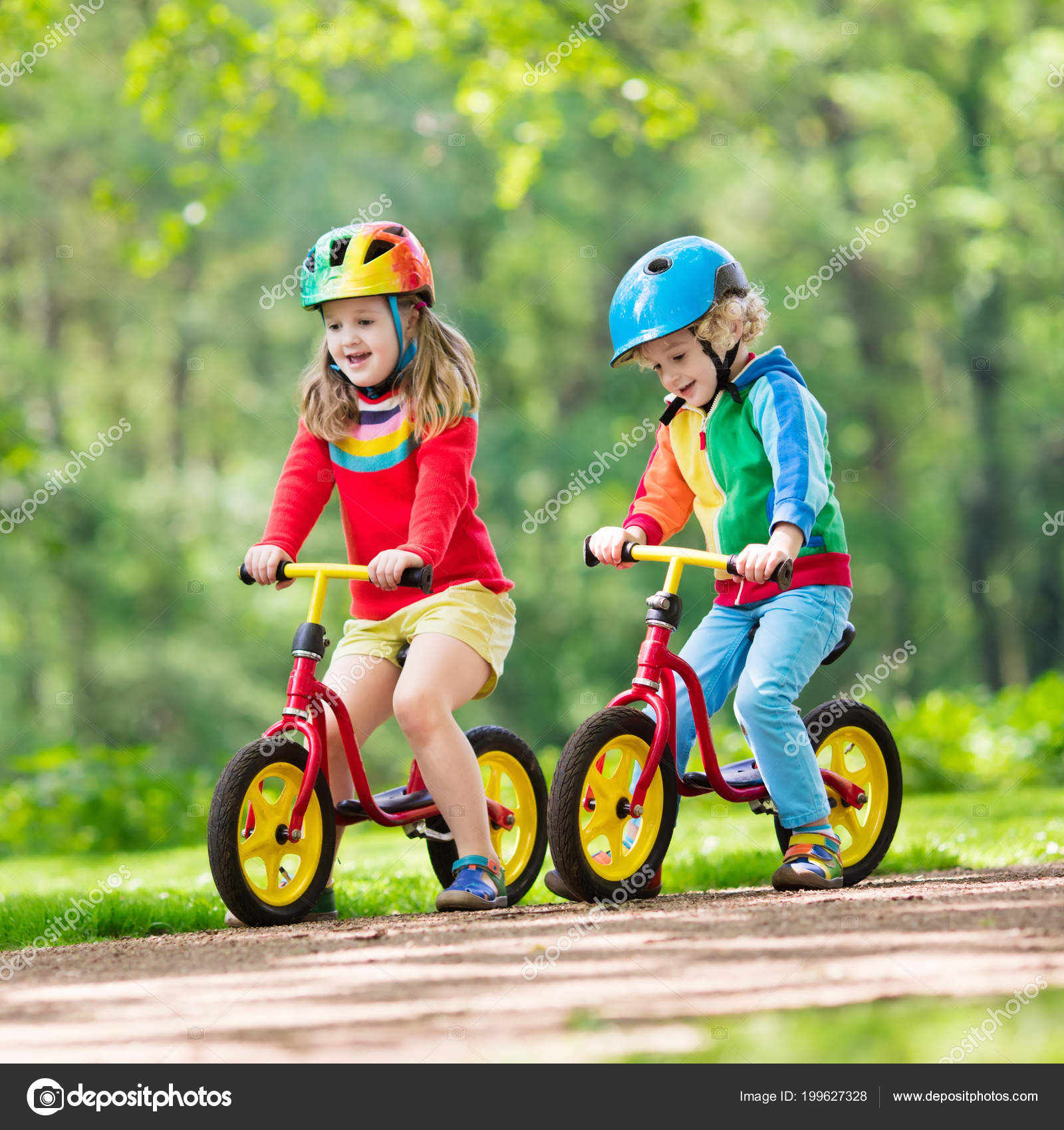 child on balance bike