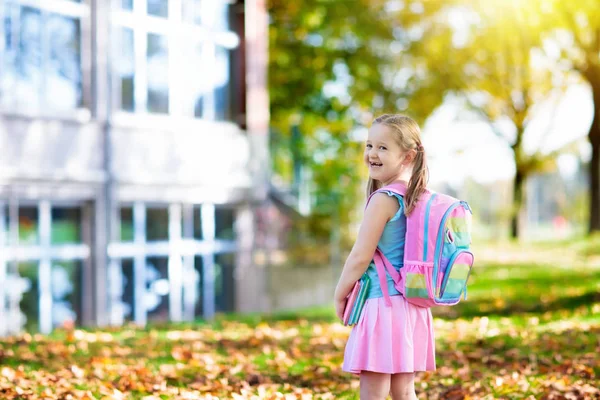 Child Going Back School Start New School Year Summer Vacation — Stock Photo, Image