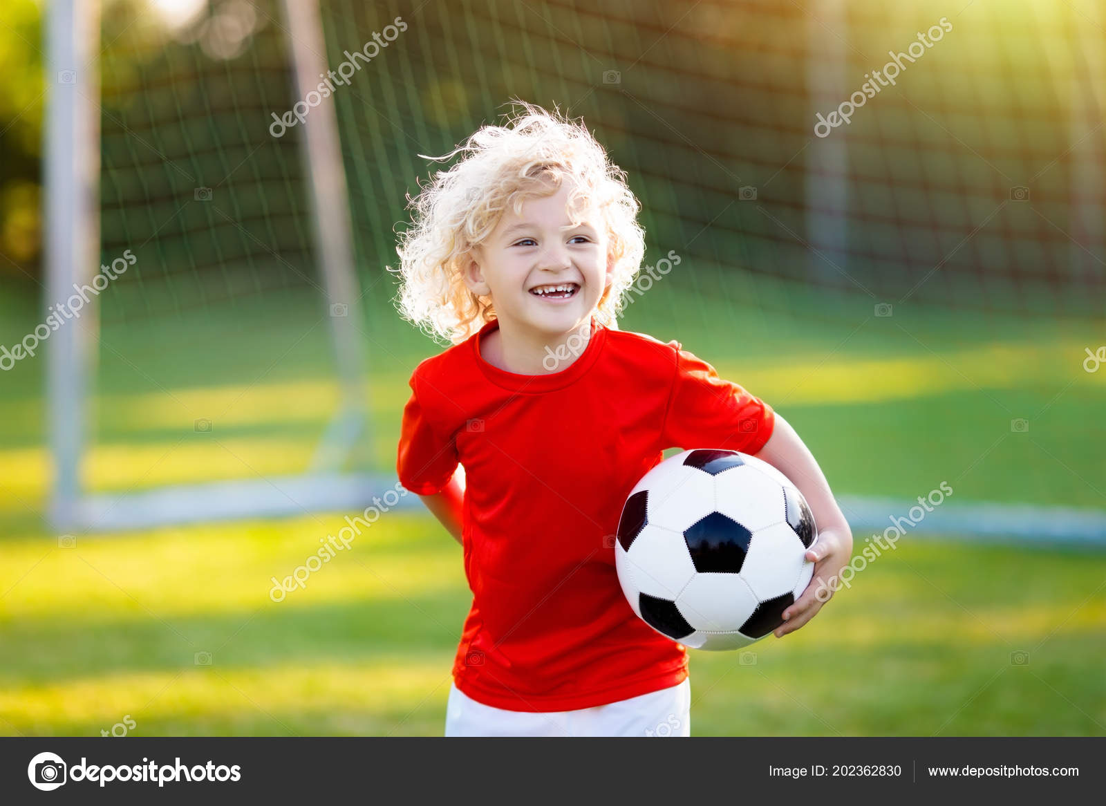 Kids Play Football Outdoor Field Children Score Goal Soccer Game Stock Photo By C Famveldman 236