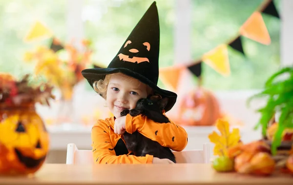 Niño disfrazado de Halloween. Truco o trato para niños . — Foto de Stock