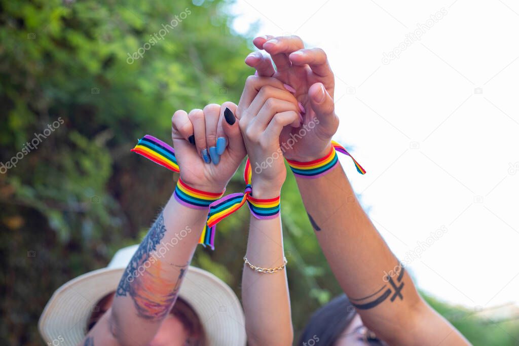 people group lgtb rainbow flag bracelet