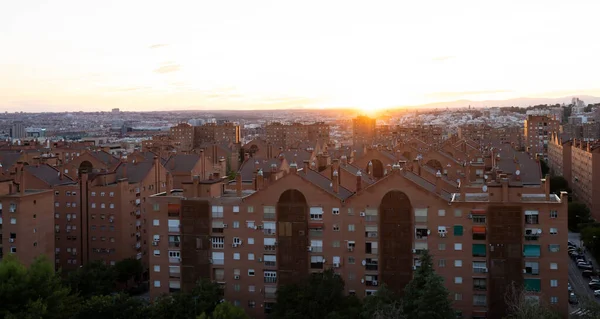Západ Slunce Města Madrid — Stock fotografie