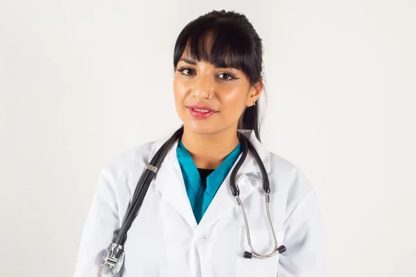 Latina Medic White Background — Stock Photo, Image