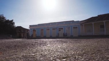 Küba, Trinidad - 18 Ekim 2016: şehir turu. Eski sokaklar, ana kare, vatandaşlar. Hayat bir turist Trinidad gözüyle.