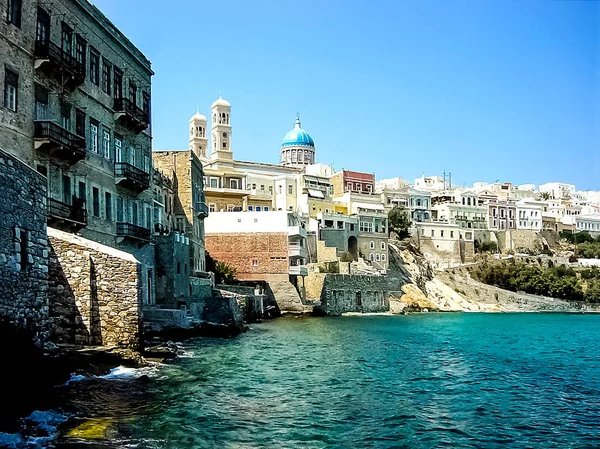 Syros Island Capital Cyclades Grécia — Fotografia de Stock