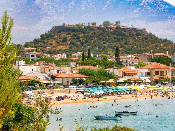 Blick Auf Stoupa Beach Befindet Sich Messinia Griechenland — Stockfoto