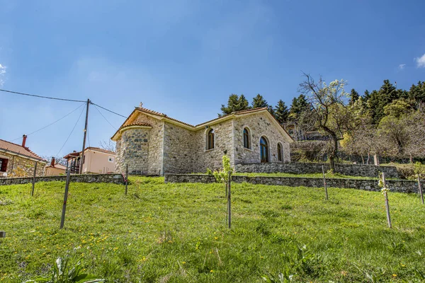 Kostel Kamene Baltessiniko Vesnici Řecko — Stock fotografie