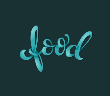 Poster handdrawn gıda ile. Vegan yazı ile ilgili. Sağlıklı gıda simgeler. Vektör çizim.