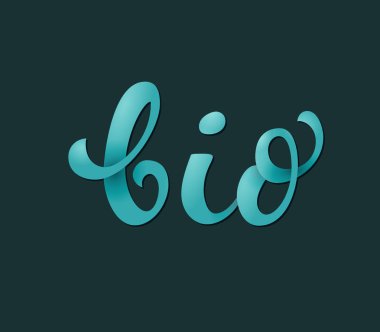 Poster handdrawn bio içeren. Vegan yazı ile ilgili. Sağlıklı gıda simgeler. Vektör çizim.