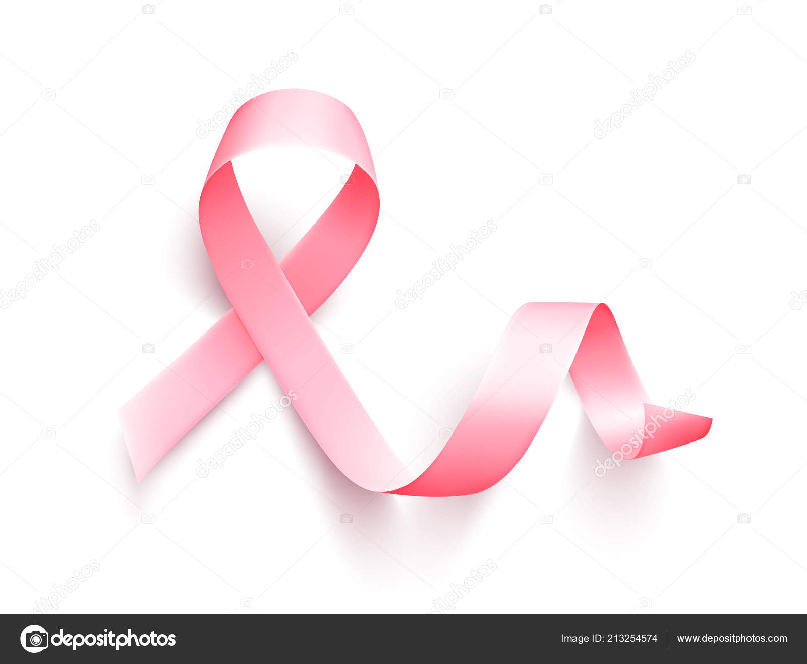 Realistic Pink Ribbon Symbol Of Breast Cancer Awareness Month In October Vector Image By C Sunnysmilestock Vector Stock 213254574
