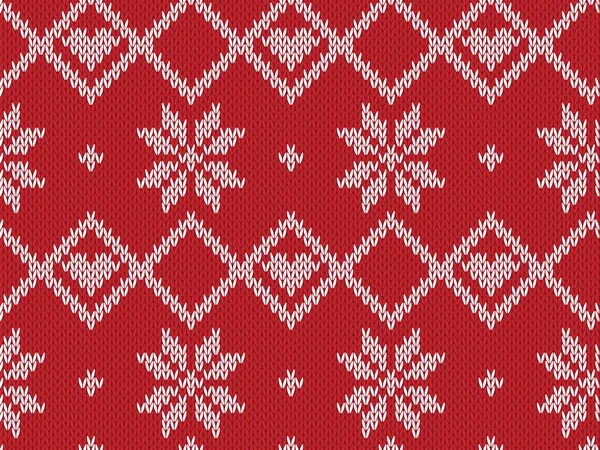 Winter Holiday seamless knitted pattern. Vector background for Merry Christmas and Happy New Yeary. Illustration. — Stock Vector