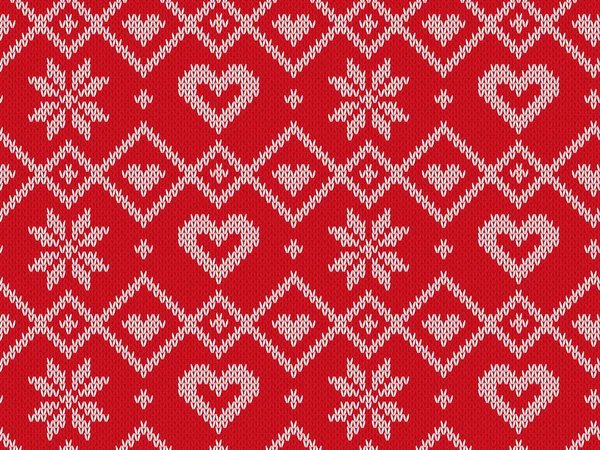 Winter Holiday seamless knitted pattern. Vector background for Merry Christmas and Happy New Yeary. Illustration. — Stock Vector